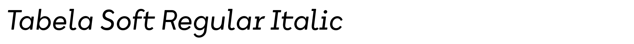 Tabela Soft Regular Italic image